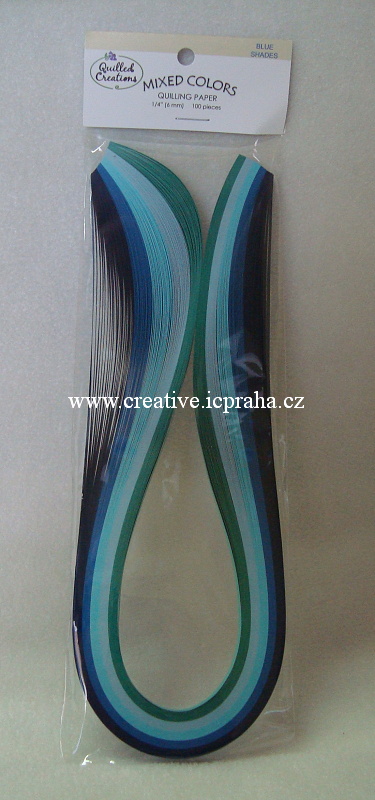pap.proužky 0.6x44,5cm bal.100ks Blue Shades